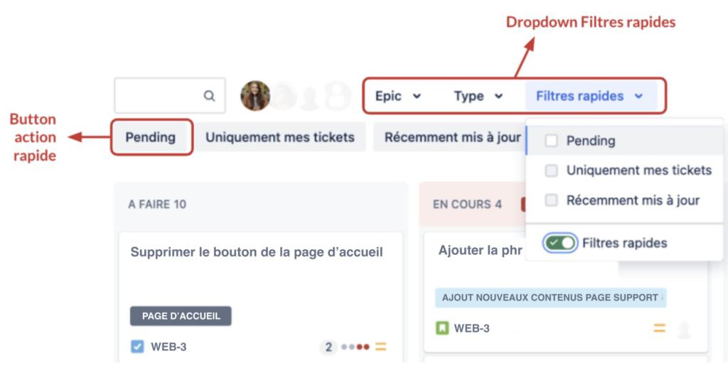 les filtres sur Jira
